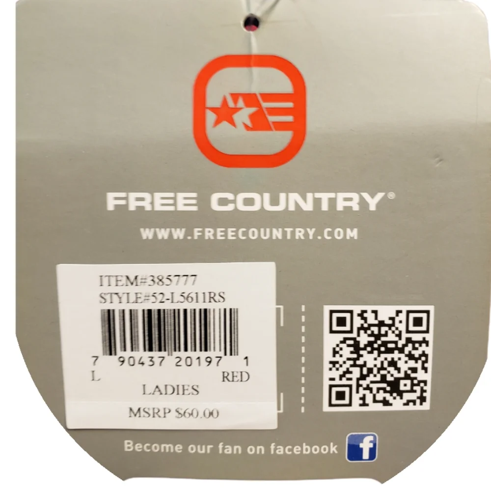 Women large red Free Country reversible vest - Picture 5 of 8